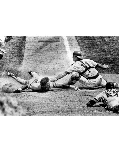 Close Call_Chet Lemmon Sliding into Home Plate
