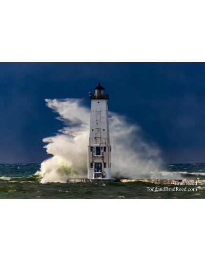 Frankfort Lighthouse in a Storm