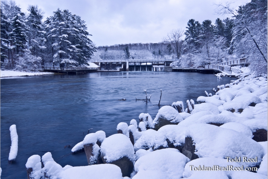 Winter at Hamlin Dam