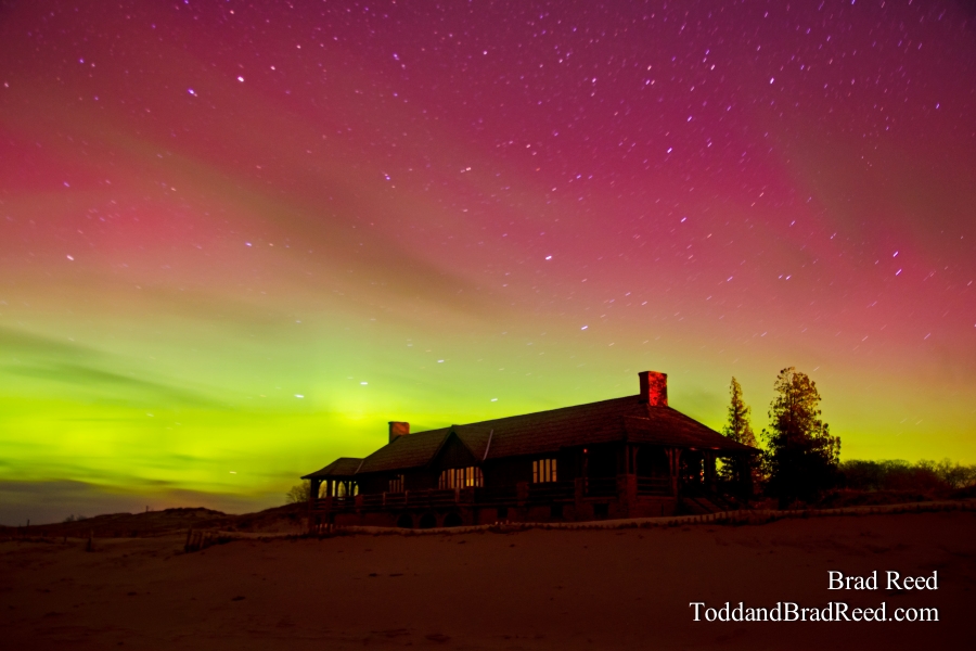 Northern Lights Over the Beach House