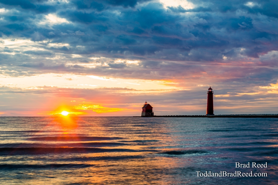 Sunset at Grand Haven Lighthouse (5869)