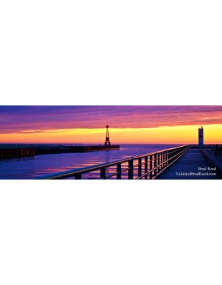 Calm Night In Pentwater - panoramic