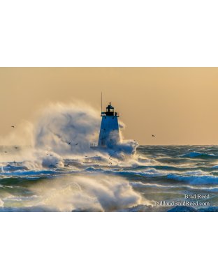 Ludington Lighthouse Storm (8677)